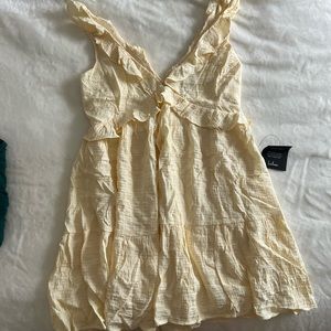 Pale Yellow Ruffle Dress